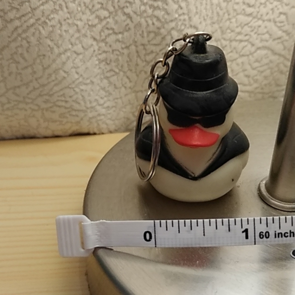 Gangster rubber duck mini keychain